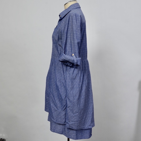 The Anthropologie Speckled Tier Shirtdress - Picture 4 of 7